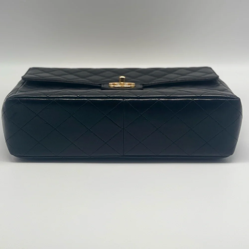 SOLD Chanel Jumbo Single Flap Shoulder Bag with Black Interior Series (96-97) - Picture 13 of 16